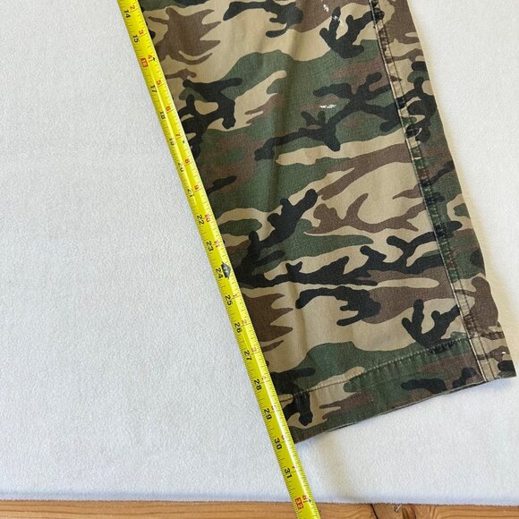 Old Navy Y2K Camo Cargo Straight Leg Pants Size 29x30 Distressed Streetwear - Picture 11 of 12